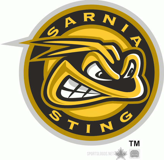 Sarnia Sting 2006-2009 alternate logo iron on transfers for T-shirts